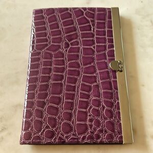 New purple faux croc 4x6 photo album